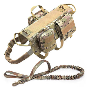 Pettorina per Cani Tattica DELUXE - Stile Militare per il Tuo Compagno Fedele - Amorequattrozampe - Amorequattrozampe