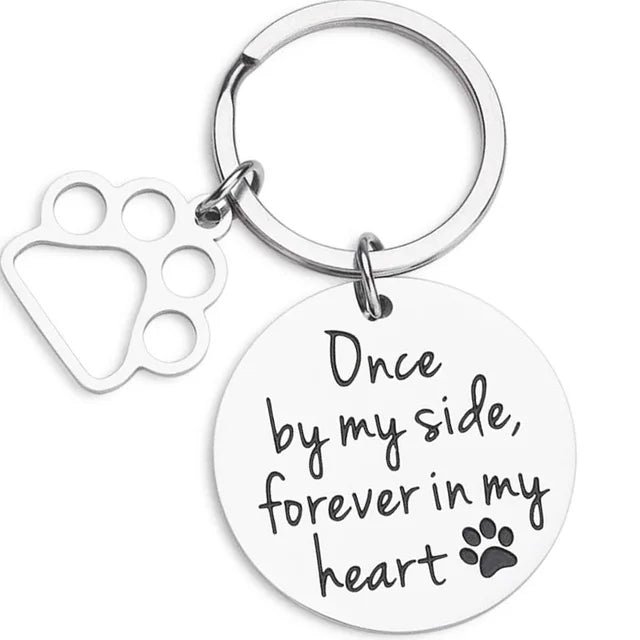 Forever Heart - Portachiavi commemorativo per animali domestici - Amorequattrozampe - Amorequattrozampe